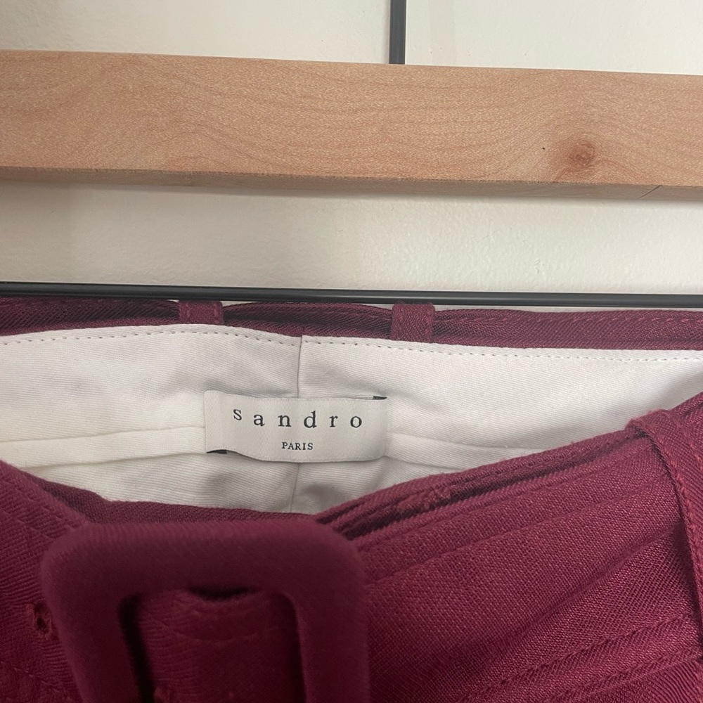 Sandro Pants In The Color Ruby - image 5
